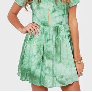 Green Tie-Dye Dress